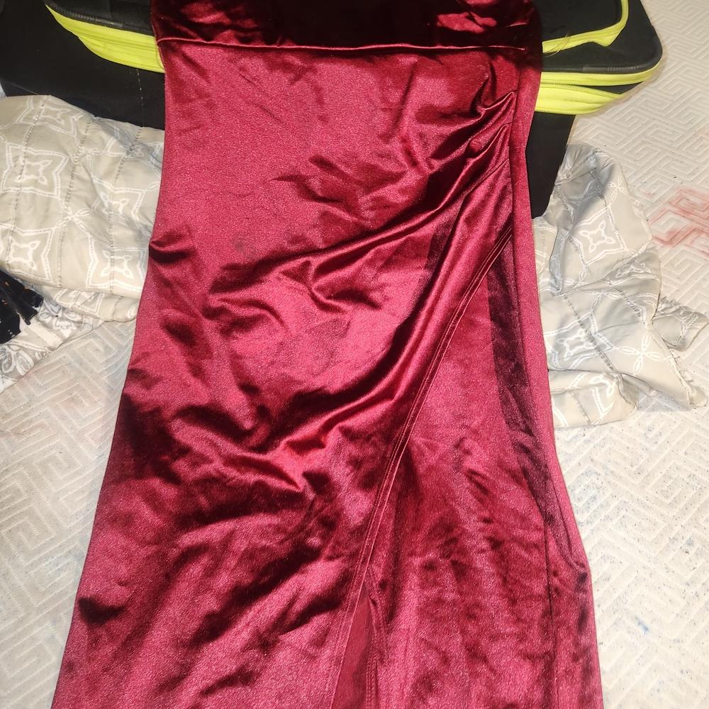 Emerald Sundae Rich Burgundy Dress
